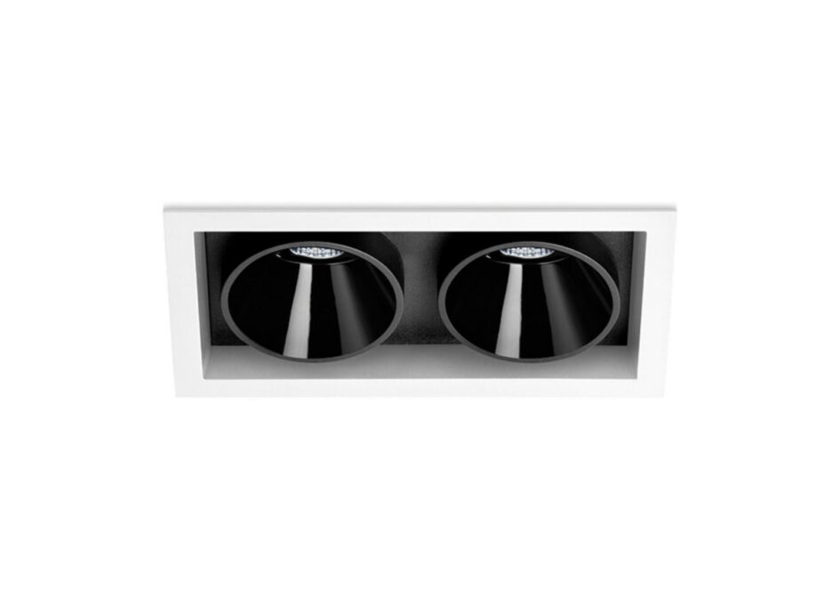 Black Foster Asymmetric Recessed 2 Spotlight Arkoslight
