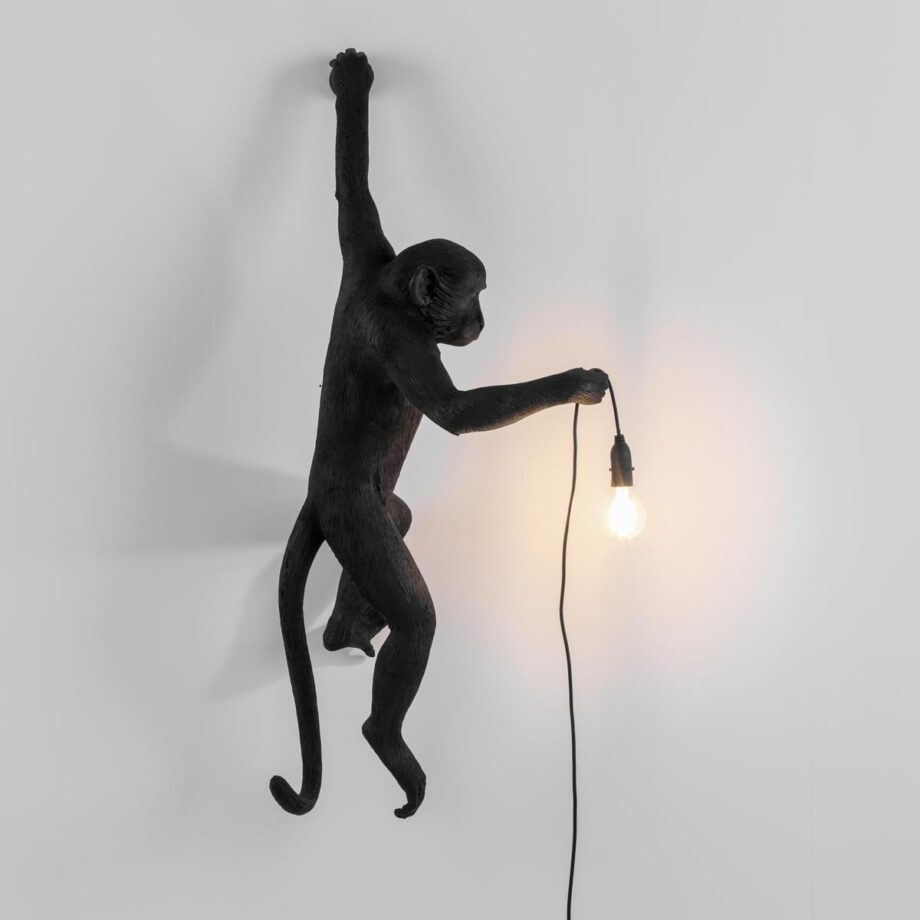 The Monkey Lamp Black Hanging Outdoor Wall Lamp Seletti