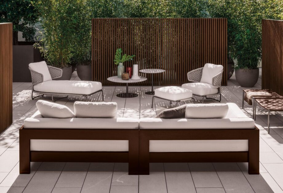 Alison Dark Brown Outdoor Outdoor Sofa Minotti