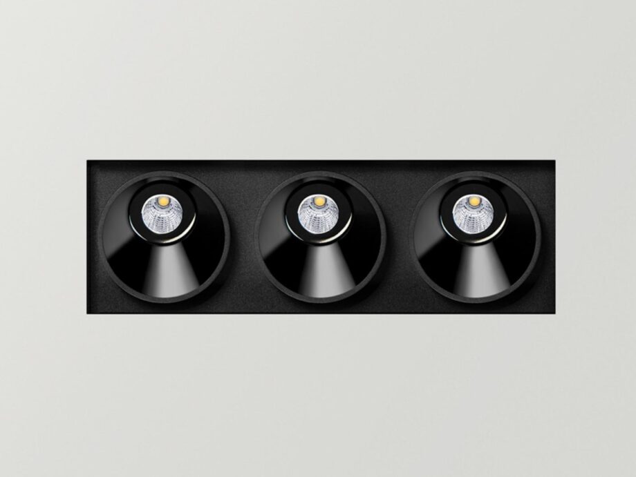 Black Foster Asymmetric Trimless 3 Spotlight Arkoslight