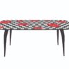 Roses On Check Table Seletti