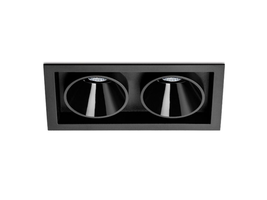Black Foster Asymmetric Recessed 2 Spotlight Arkoslight