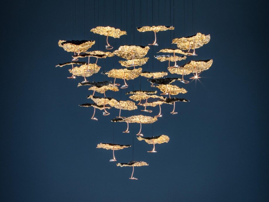 Gold Moon Chandelier Pendant Lamp Catellani Smith