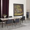 Hug table | Arflex. Elegant table with a marble top and sleek frame, designed by Claesson Koivisto Rune, perfect for sophisticated and contemporary interior spaces.