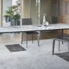 Sol table | Bonaldo. Innovative Sol table with elegant, minimalist design; features slender aluminium legs and versatile style for various room decor; ideal for both work and social settings.