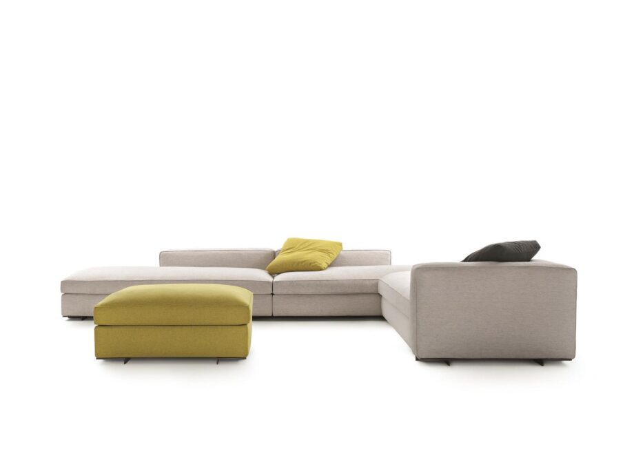 Snap sofa | Lema. Snap sofa by Francesco Rota offers versatile modular configurations, plush comfort with feather upholstery, and modern design with chrome feet.