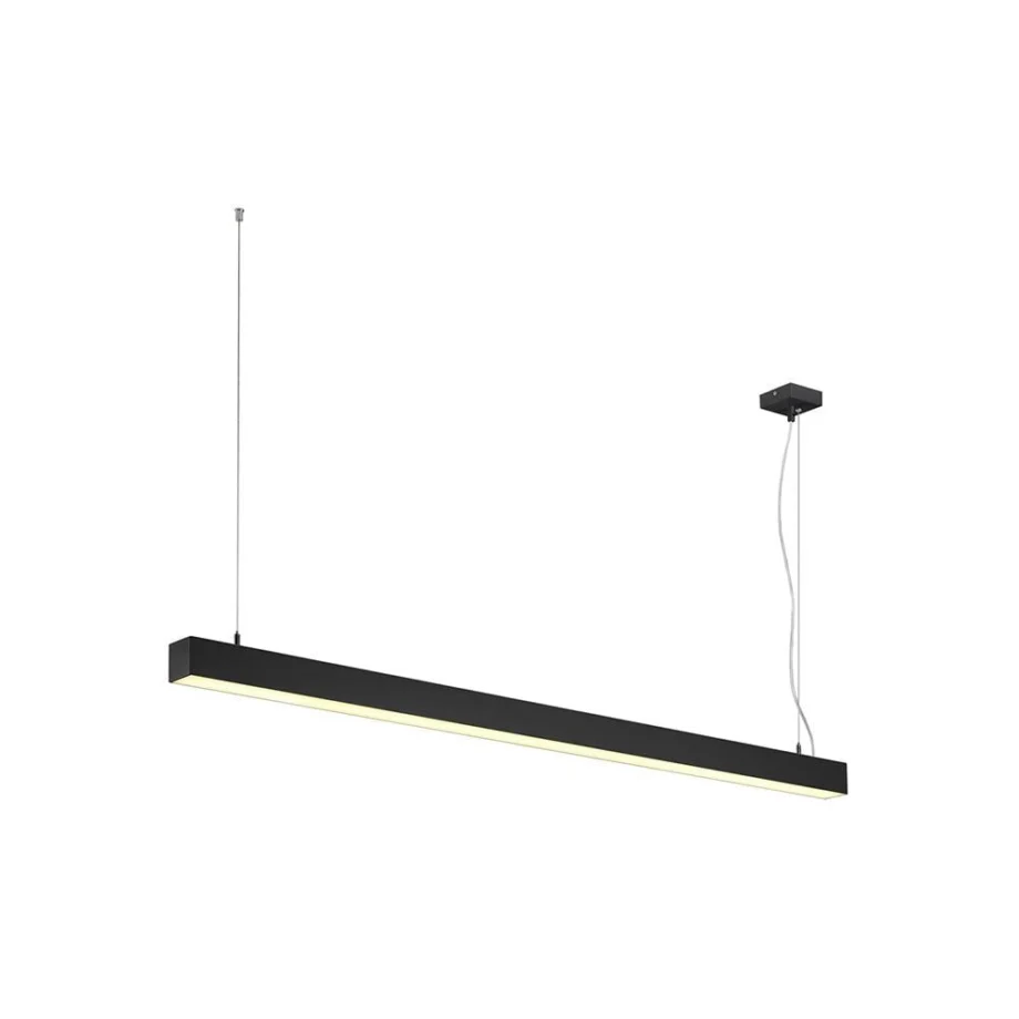 Q-Line pendant lamp | SLV. Minimalist chrome pendant lamp with acrylic shade. Sleek design, precise construction. Perfect for modern home decor.