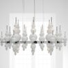 Tears From Moon H22+3 pendant lamp | Ilfari. Handcrafted glass ball chandelier with 22 G4 bases and 3 LED downlights, featuring a discrete on-off switch for ambient lighting.