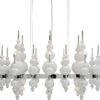 Tears From Moon H22+3 pendant lamp | Ilfari. Handcrafted glass ball chandelier with 22 G4 bases and 3 LED downlights, featuring a discrete on-off switch for ambient lighting.