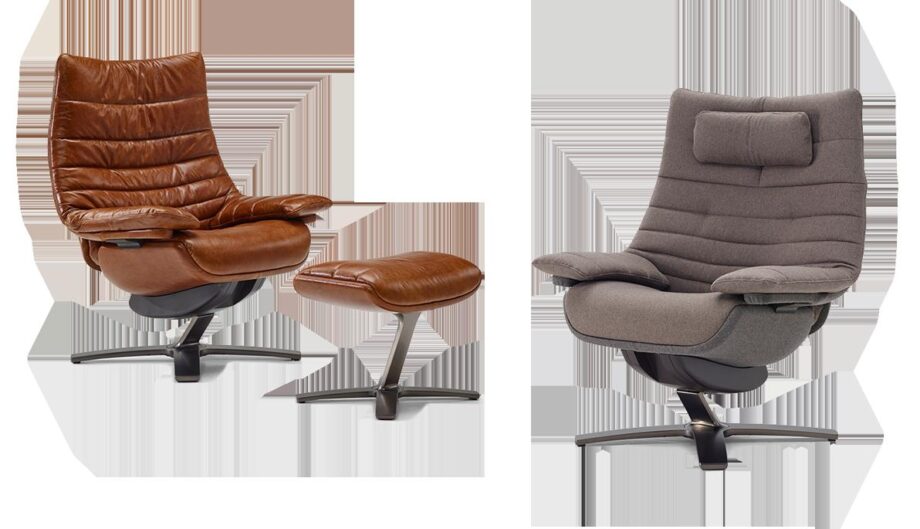 Re-vive Lounge armchair | Natuzzi Italia. The Re-vive Lounge chair intuitively supports seamless movement transitions with a quilted backrest, footrest, and weight compensation recliner function.
