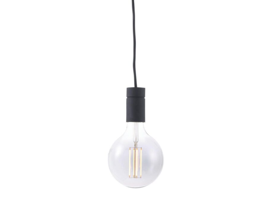 Cylinder pendant lamp | Ligne Roset. Sleek pendant lamp with dark silicone fittings and 300 cm cable. Comes with energy-efficient LED bulb. Stylish and energy-saving.