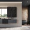 Facto bathroom | Birex. Facto by Birex offers modern, industrial design with functional organization, unique volumes, and durable materials for a stylish bathroom upgrade.