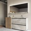 Facto bathroom | Birex. Facto by Birex offers modern, industrial design with functional organization, unique volumes, and durable materials for a stylish bathroom upgrade.
