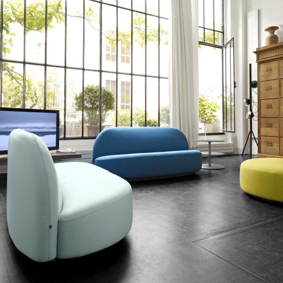 Elysee sofa | Ligne Roset. Compact 2-seater sofa, ideal for small spaces, enhanced comfort with modern materials, maintains original style, by Ligne Roset.