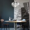 Stone Sp pendant lamp | Vistosi. Stone pendant lamp combines blown glass lightness with robust geometries. LED light source for brilliant illumination. Nickel black metal parts.