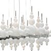Tears From Moon H22+3 pendant lamp | Ilfari. Handcrafted glass ball chandelier with 22 G4 bases and 3 LED downlights, featuring a discrete on-off switch for ambient lighting.