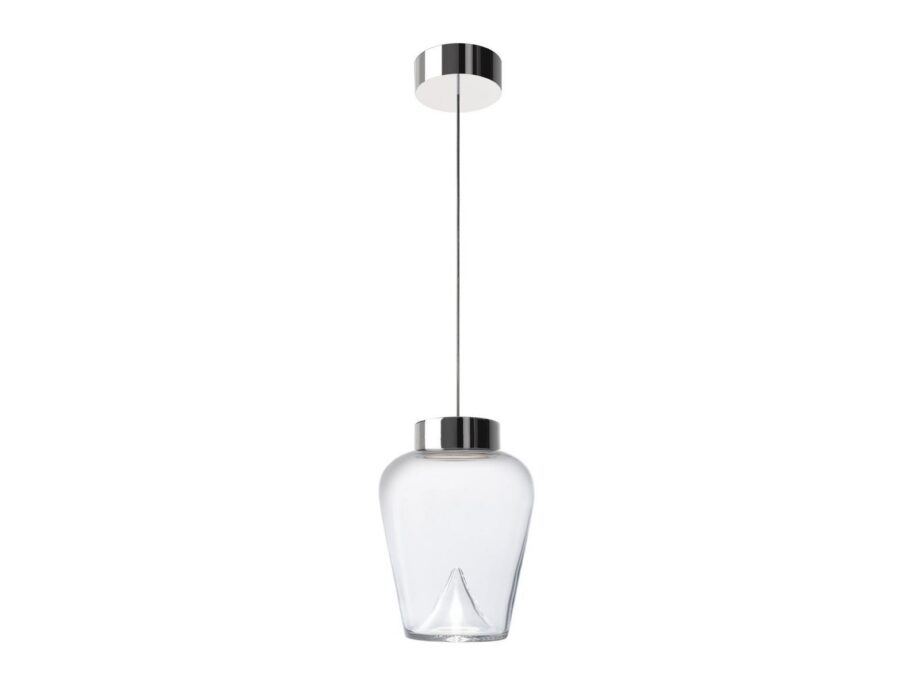 Aella Thin S pendant lamp | Leucos. Handblown glass pendant with LED light, offering dimmer function and combining timeless design with modern technology for illumination.