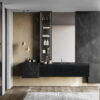 Facto bathroom | Birex. Facto by Birex offers modern, industrial design with functional organization, unique volumes, and durable materials for a stylish bathroom upgrade.