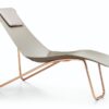 Apelle Cl chaise longue | Midj. Elegant Apelle chaise longue with durable lacquered steel structure, comfortable hide seat/backrest, and optional headrest cushion.