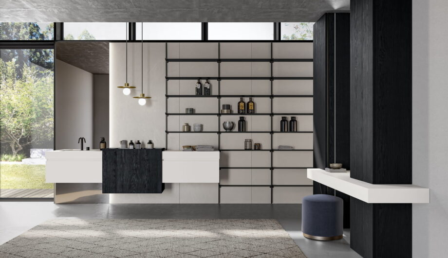 Facto bathroom | Birex. Facto by Birex offers modern, industrial design with functional organization, unique volumes, and durable materials for a stylish bathroom upgrade.