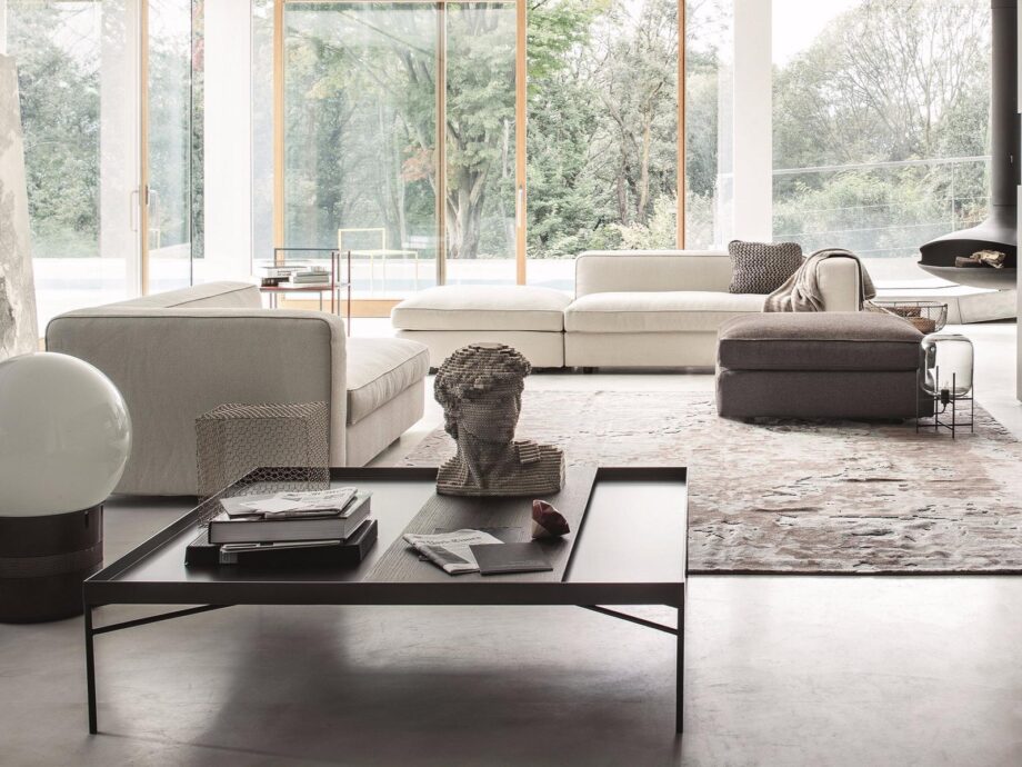 Snap sofa | Lema. Snap sofa by Francesco Rota offers versatile modular configurations, plush comfort with feather upholstery, and modern design with chrome feet.
