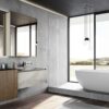 Facto bathroom | Birex. Facto by Birex offers modern, industrial design with functional organization, unique volumes, and durable materials for a stylish bathroom upgrade.