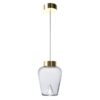 Aella Thin S pendant lamp | Leucos. Handblown glass pendant with LED light, offering dimmer function and combining timeless design with modern technology for illumination.