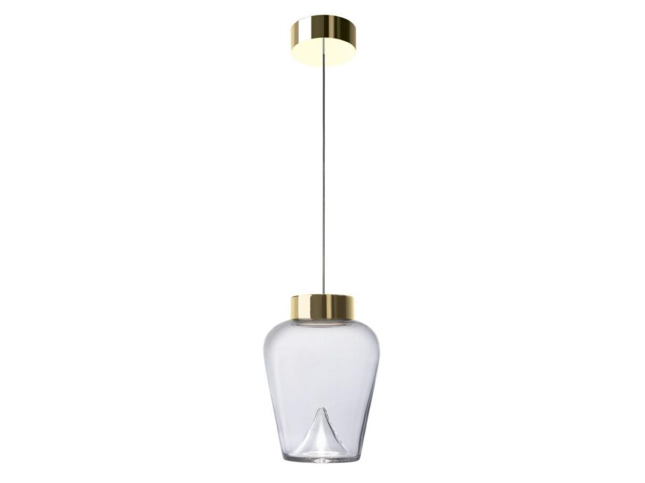 Aella Thin S pendant lamp | Leucos. Handblown glass pendant with LED light, offering dimmer function and combining timeless design with modern technology for illumination.