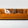 Fedro sofa | Mantellassi 1926. Three-seater sofa with quilted backrest, durable hand-scratched steel frame, and customizable options for a cosmopolitan style.