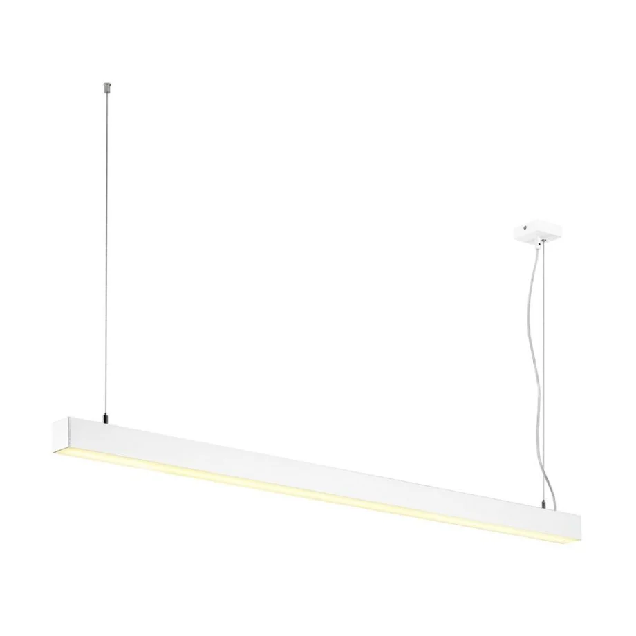 Q-Line pendant lamp | SLV. Minimalist chrome pendant lamp with acrylic shade. Sleek design, precise construction. Perfect for modern home decor.