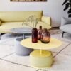 Bloom H50 coffee table | Midj. Multifunctional coffee table with sound-dampening base, suitable for various seating arrangements and relaxation spaces.