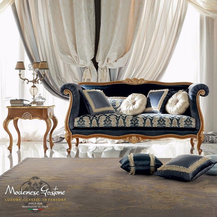 13416 sofa | Modenese Gastone. 2-seater sofa blending baroque elegance with modern flair, offering luxurious comfort with a touch of Italian charm.