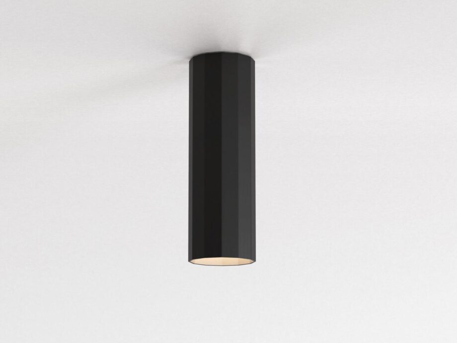 Hashira Surface 250 spotlight | Astro lighting. The Hashira Surface 250 is a sleek aluminum LED ceiling spotlight, offering dimmable lighting, seamless design, and defined shadow play inspired by neoclassical architecture.