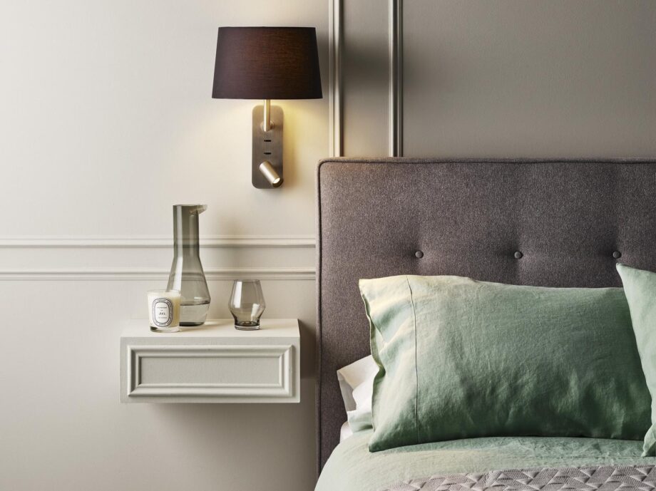 Side By Side wall lamp | Astro lighting. Adjustable LED reading lamp offering direct-indirect light, wall-mountable design, and high color rendering index (CRI 90) for true color perception.