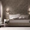 Valentino chest of drawers | Cantori. Elegant leather-upholstered dresser with vintage-inspired handles and a bronze base, offering a unique blend of luxury and practicality for sophisticated bedroom storage.