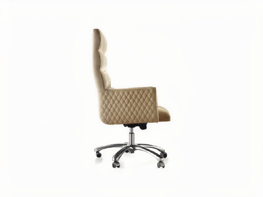 Windsor executive chair | DV home. Luxurious swivel armchair with Art Deco flair, offering supreme comfort and sophisticated design for discerning interiors.