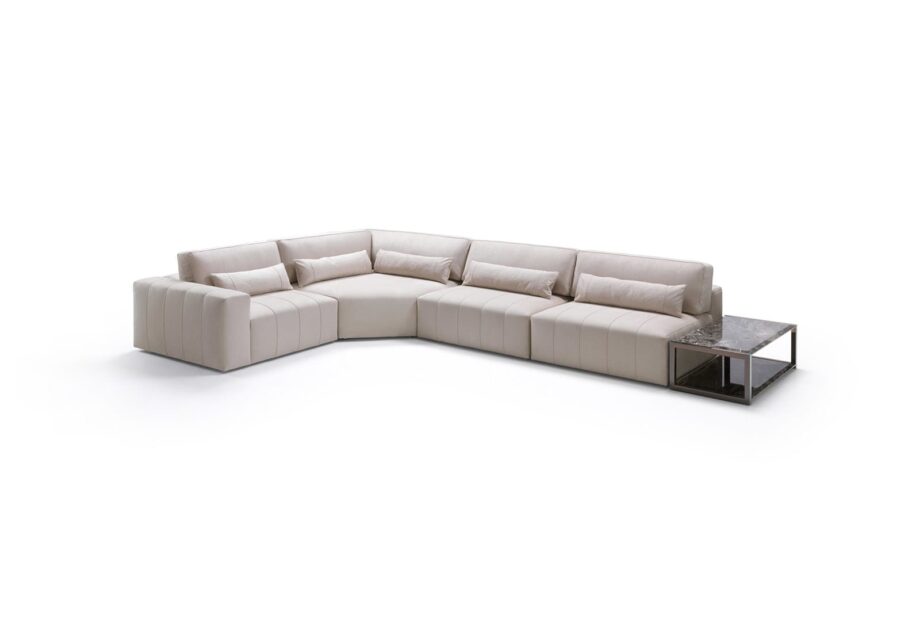 Edmond Lounge coffee table | DV home. Luxurious Art Deco coffee table with a metal base and exquisite marble or onyx top, perfect for sophisticated interiors.