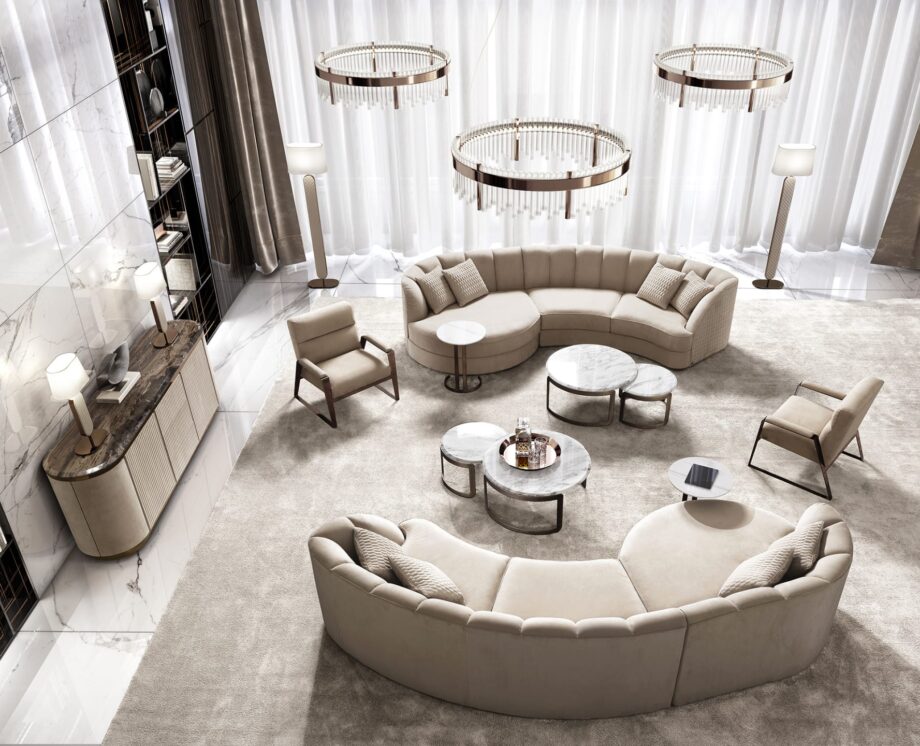 Hollywood armchair | DV home. Luxurious Art Deco armchair, handcrafted in Italy with solid wood, polished chrome steel, and premium upholstery.