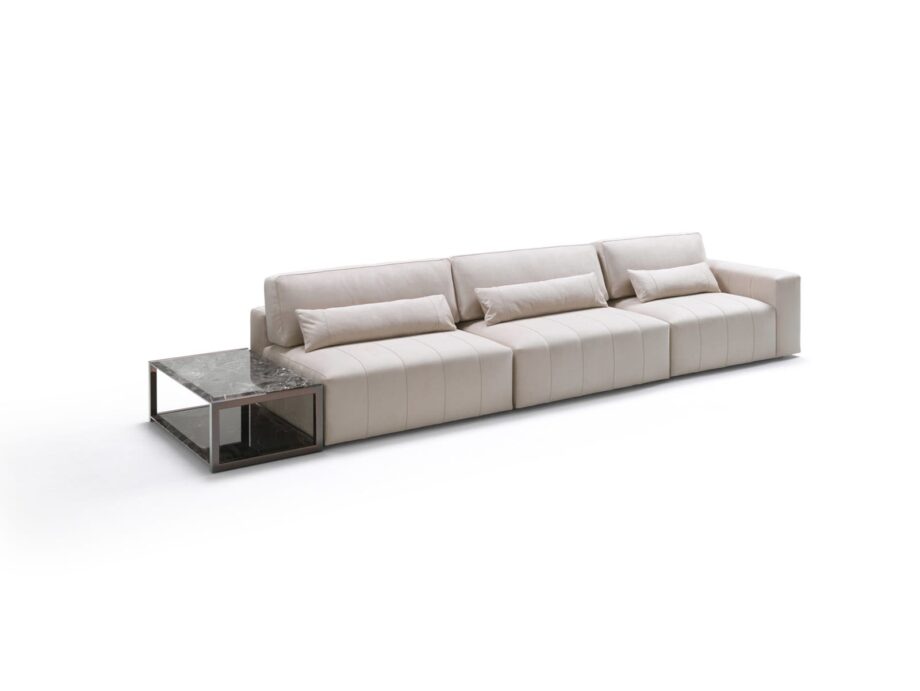 Edmond Lounge coffee table | DV home. Luxurious Art Deco coffee table with a metal base and exquisite marble or onyx top, perfect for sophisticated interiors.