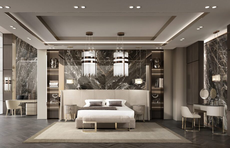 Elite Round chandelier | DV home. An exquisite Art Deco chandelier featuring a round metal frame and transparent cannetè glass cylinders, perfect for luxurious interiors.