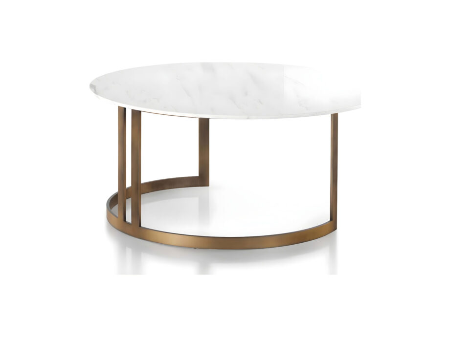Hollywood coffee table | DV home. A luxurious Italian coffee table featuring a marble or wood top and an elegant metal base, embodying the Art Deco style.