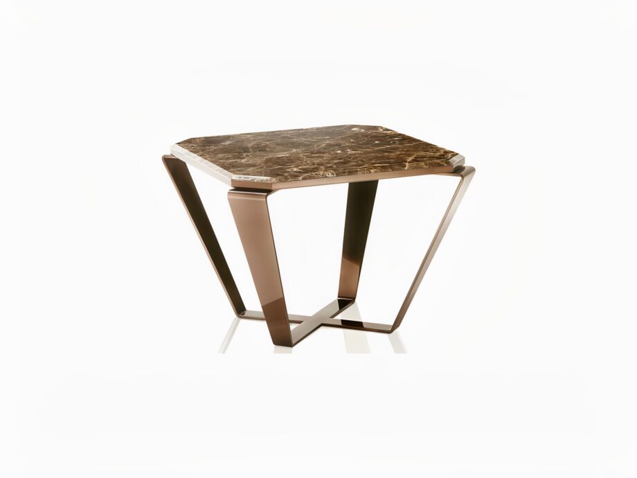 Ritz coffee table | DV home. Exquisite coffee table with a marble top and metal base, combining luxury and functionality.