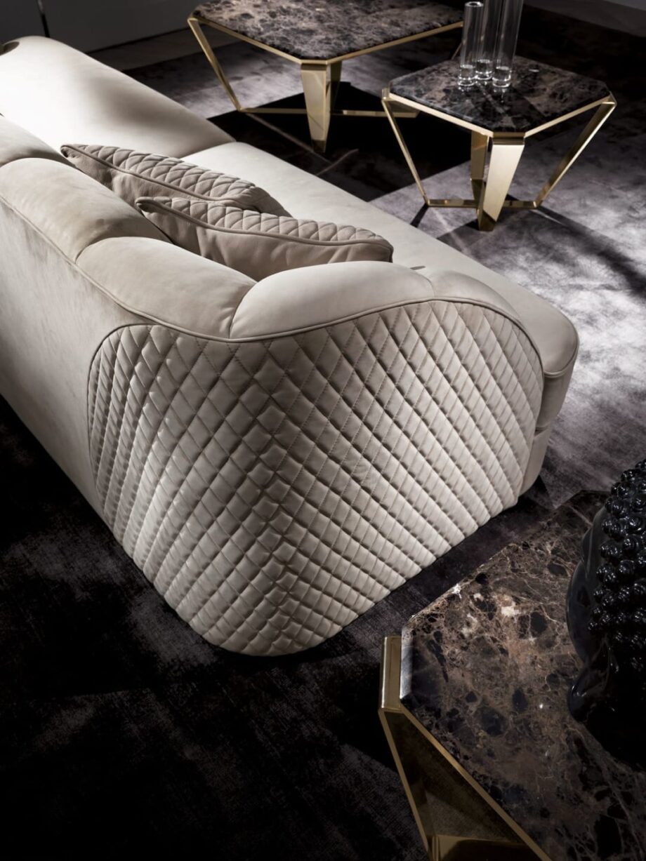 Charlotte sofa | DV home. Elegant sofa with soft forms, available in modular configurations and various upholsteries for a luxurious interior.