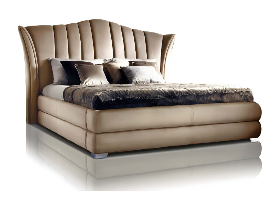 Vanity bed | DV home. Luxurious bed with an elegant high headboard, offering unparalleled comfort and sophisticated style for elite bedrooms.