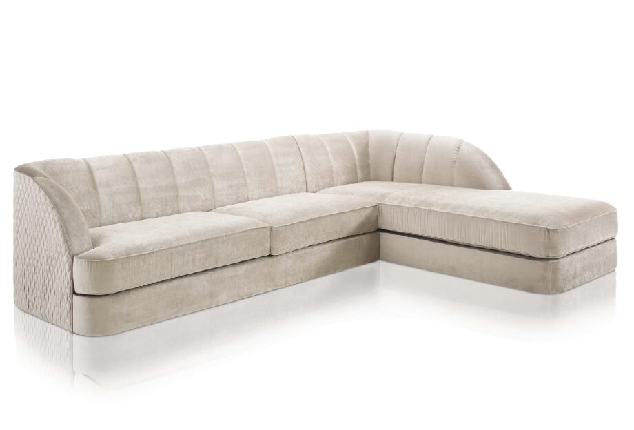 Charlotte sofa | DV home. Elegant sofa with soft forms, available in modular configurations and various upholsteries for a luxurious interior.