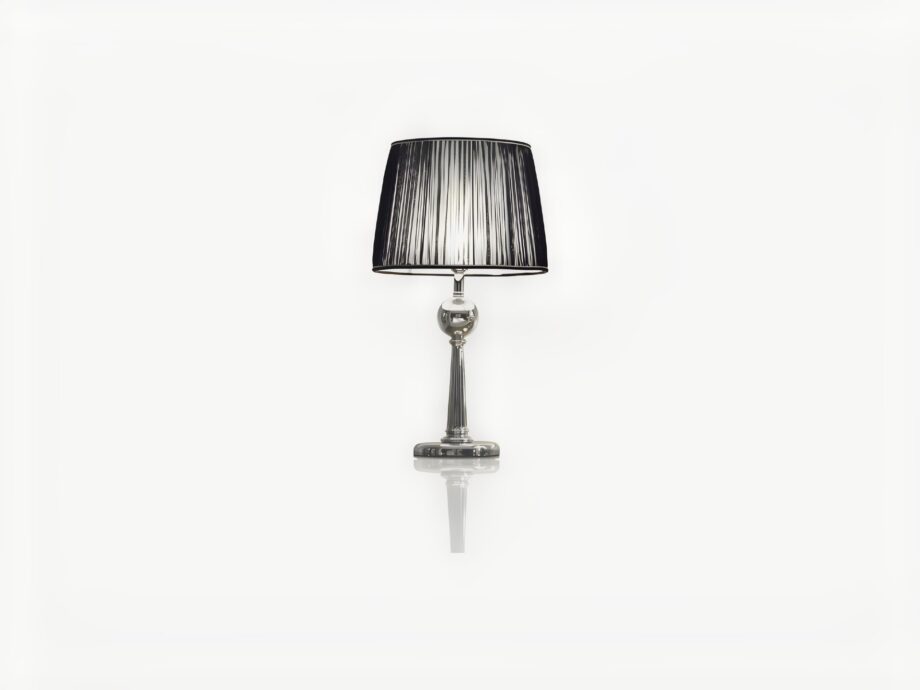 Douglas table lamp | DV home. An exquisite Art Deco table lamp with a lustrous metal base and a sophisticated pleated fabric shade.