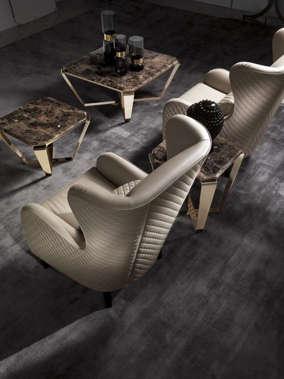 Windsor armchair | DV home. Exquisite armchair with a high back and plush upholstery, crafted for supreme comfort and a luxurious interior.