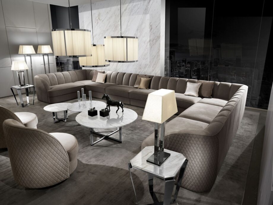 Charlotte sofa | DV home. Elegant sofa with soft forms, available in modular configurations and various upholsteries for a luxurious interior.