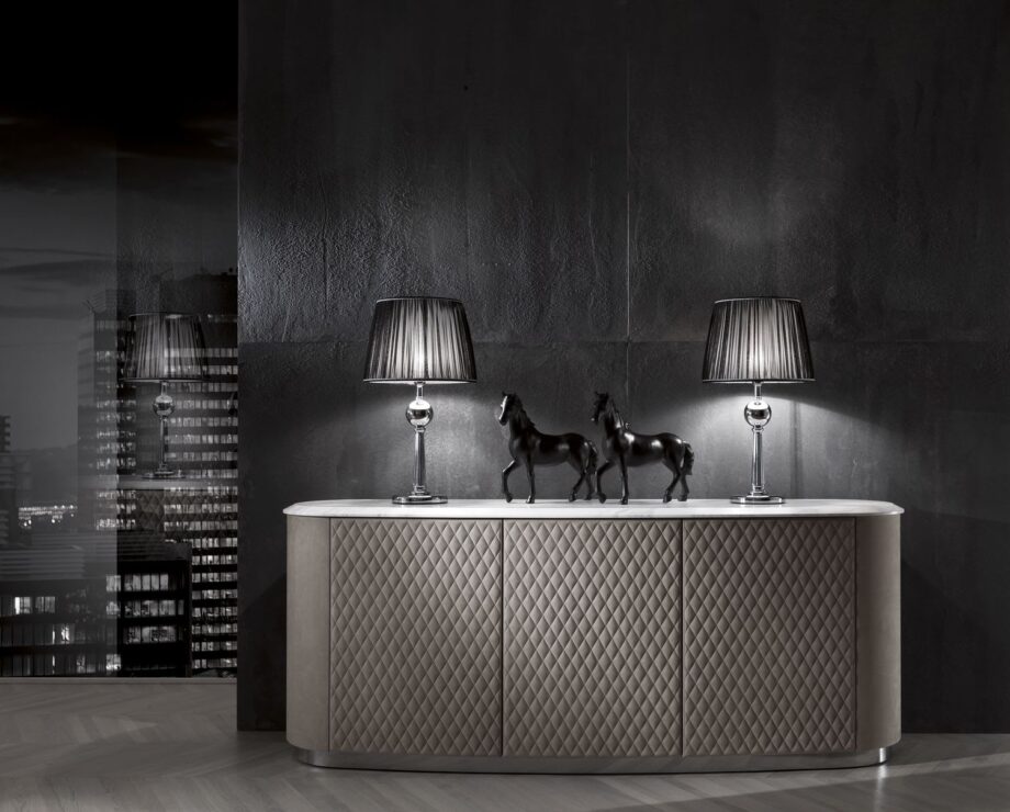 Douglas table lamp | DV home. An exquisite Art Deco table lamp with a lustrous metal base and a sophisticated pleated fabric shade.