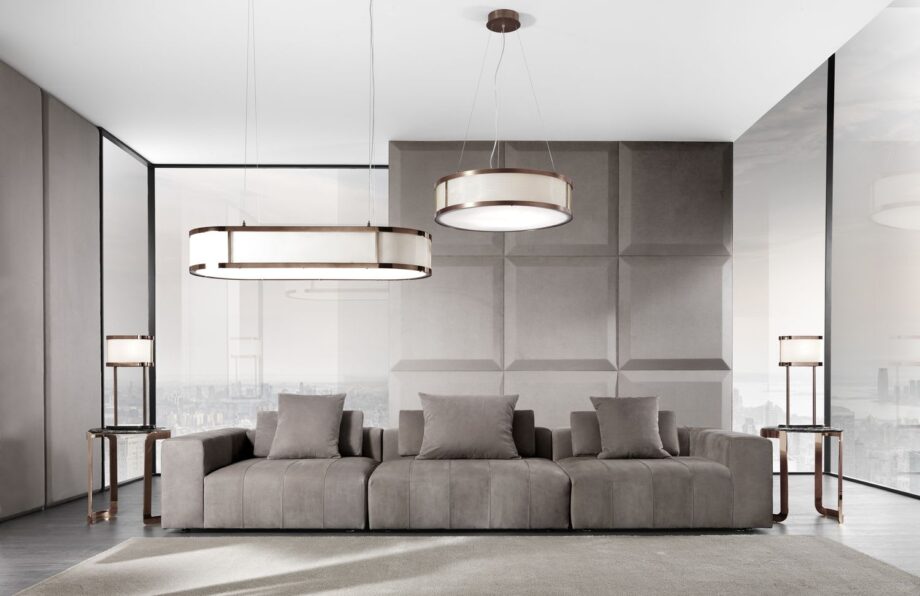 Byron Boiserie wall panel | DV home. Luxurious upholstered wall panels, customizable in size, fabric, and leather, perfect for elegant interiors.